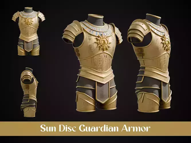 Stylized Egyptian Armor - Sun Disc Guardian