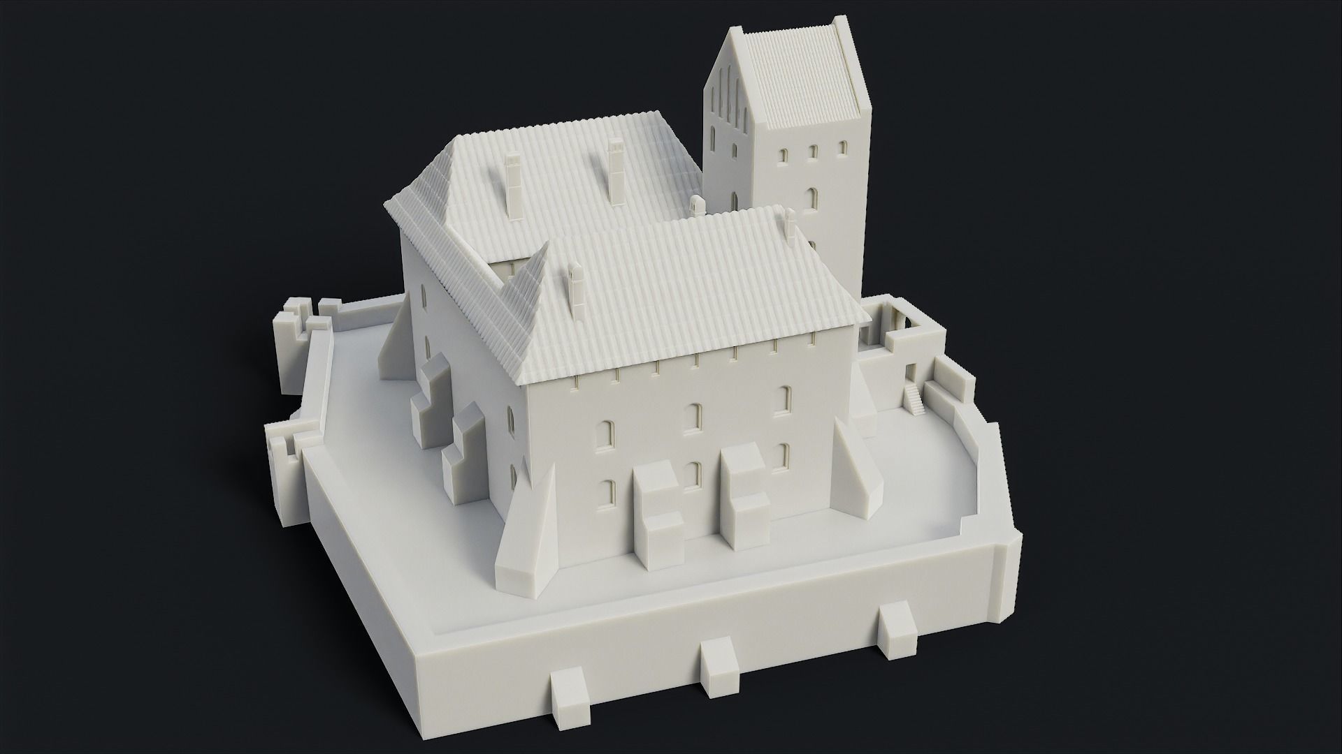 Medieval Castle of Trakai 3D print model_4