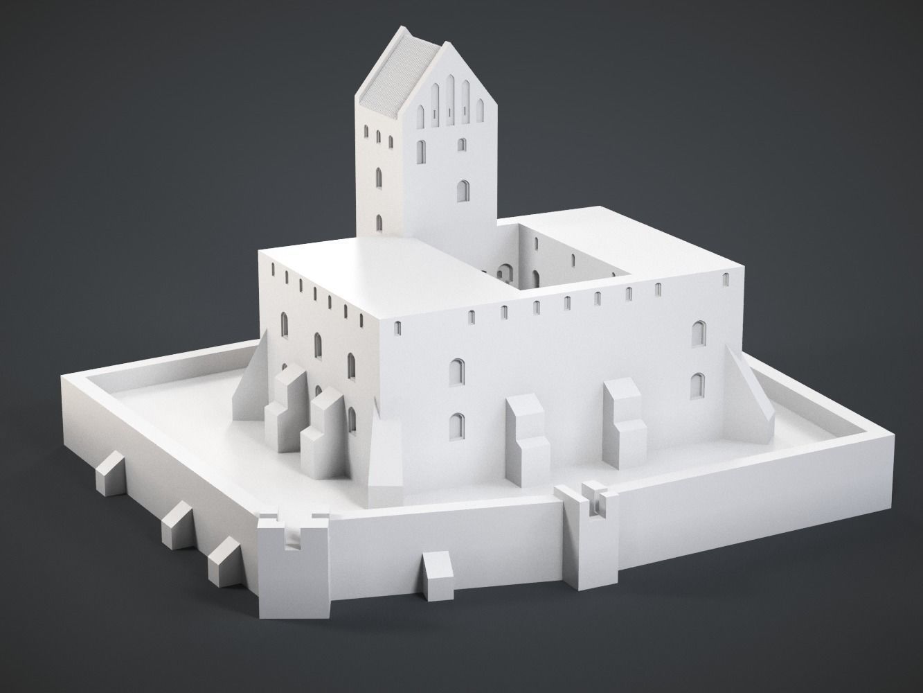 Medieval Castle of Trakai 3D print model_14