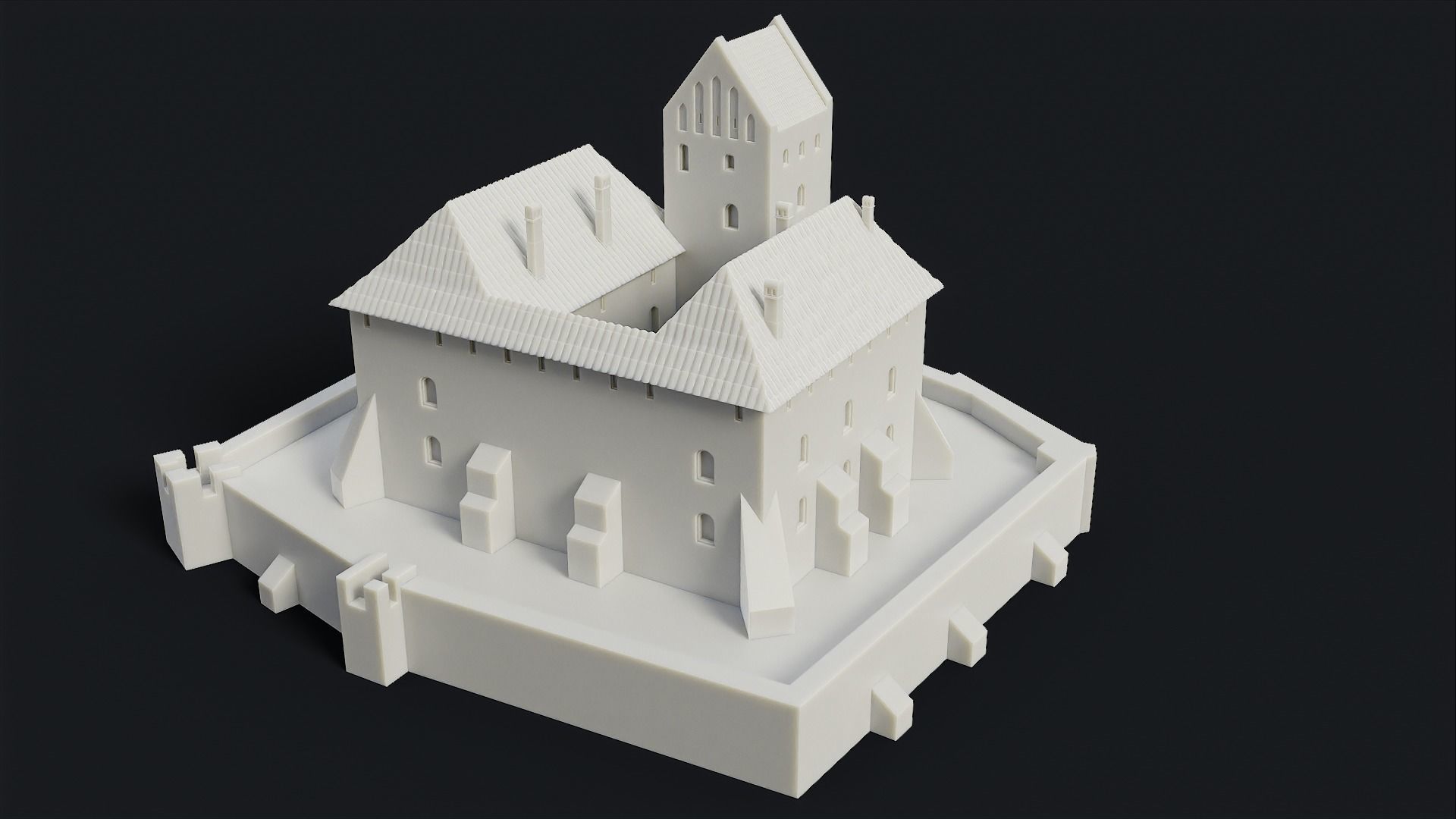 Medieval Castle of Trakai 3D print model_5