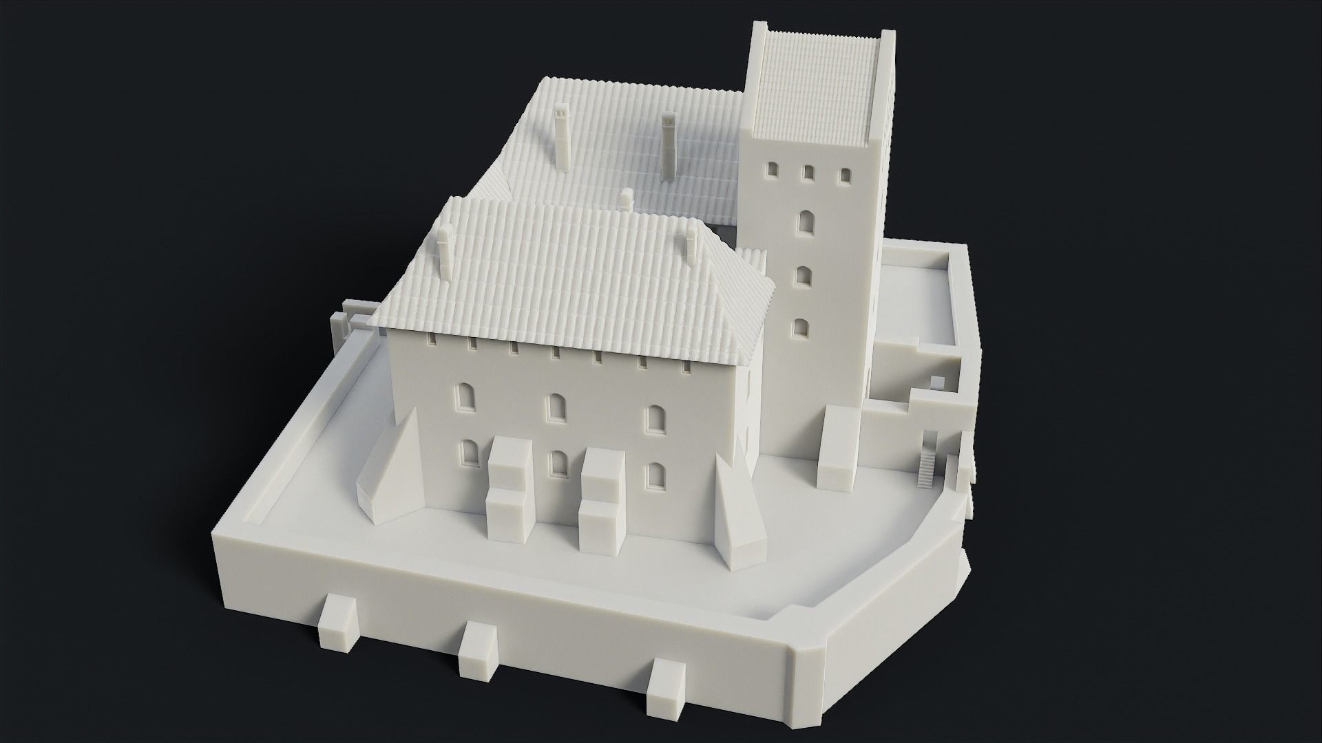Medieval Castle of Trakai 3D print model_3
