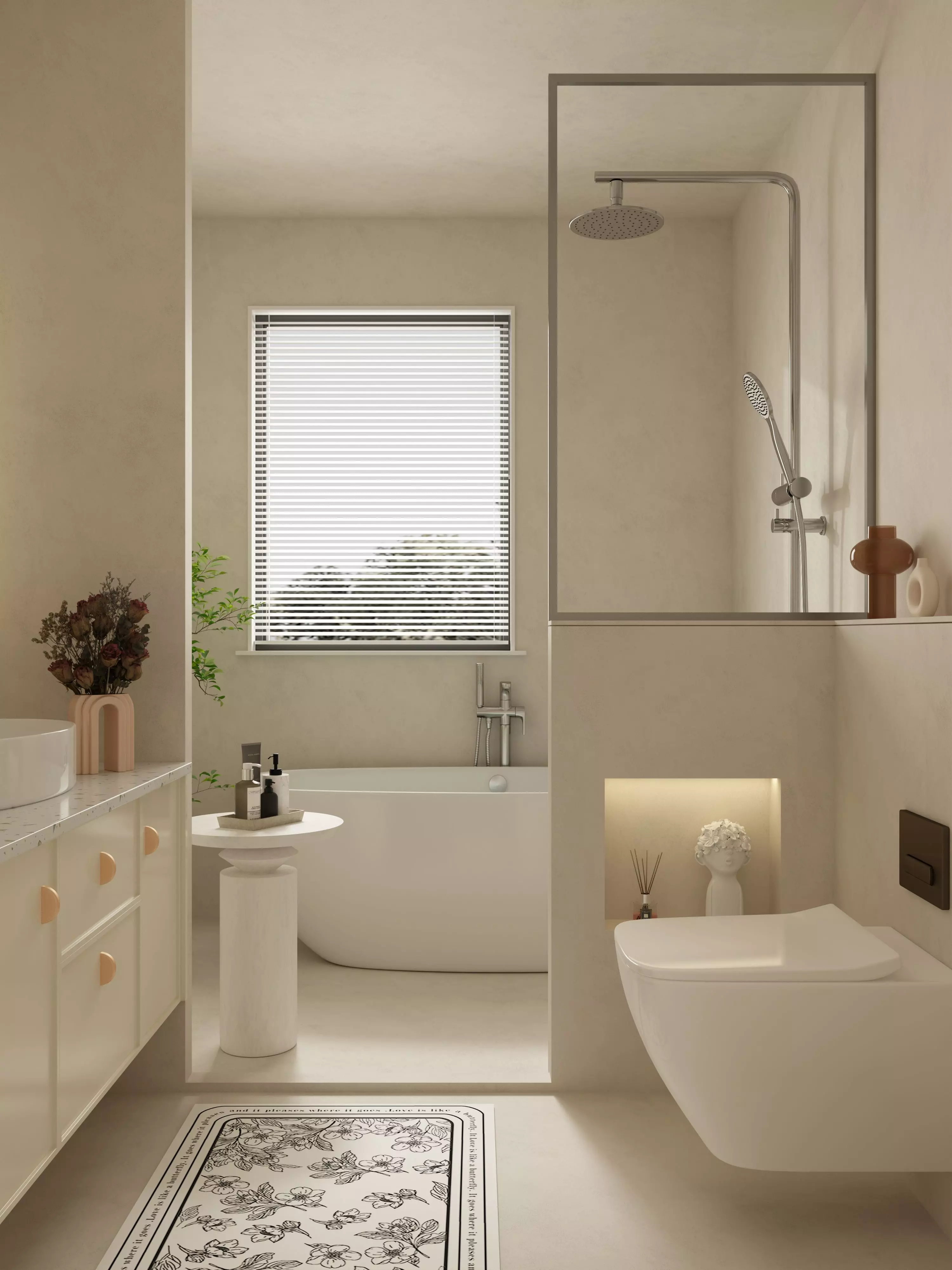 Modern Bathroom Low-poly 3D model