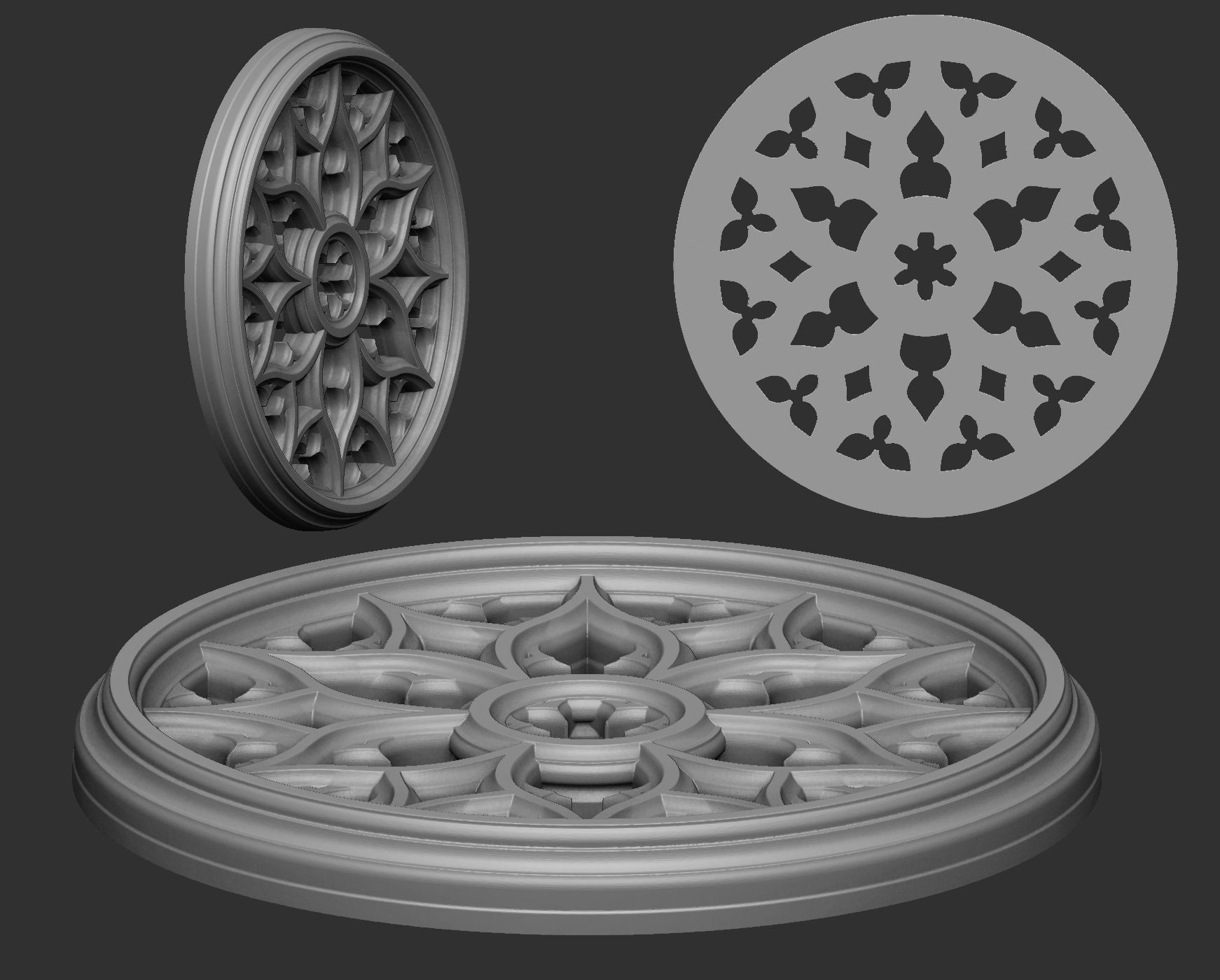 Gothic Tracery 4 3D print model_2