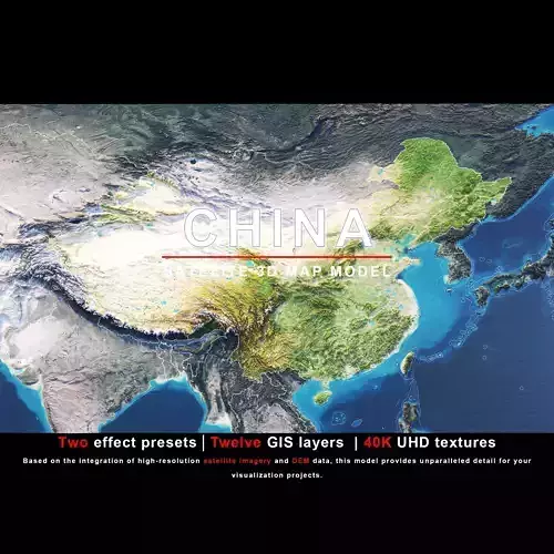 China 3D Map 3D model