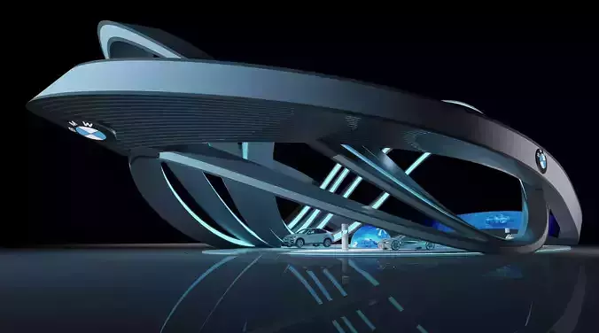 Exhibition Stand Stall Booth Low-poly 3D model