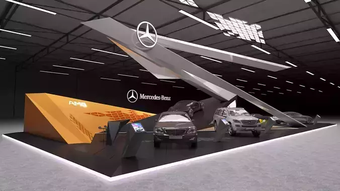 Exhibition Stand Stall Booth Low-poly 3D model