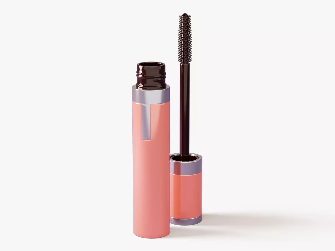 Mascara Tube with Brush 3D model