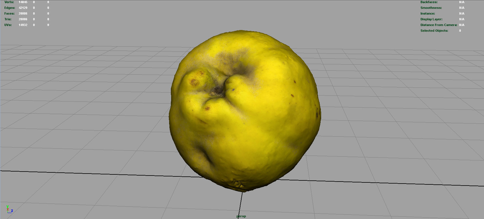 Grapefruit potato Low-poly 3D model_6
