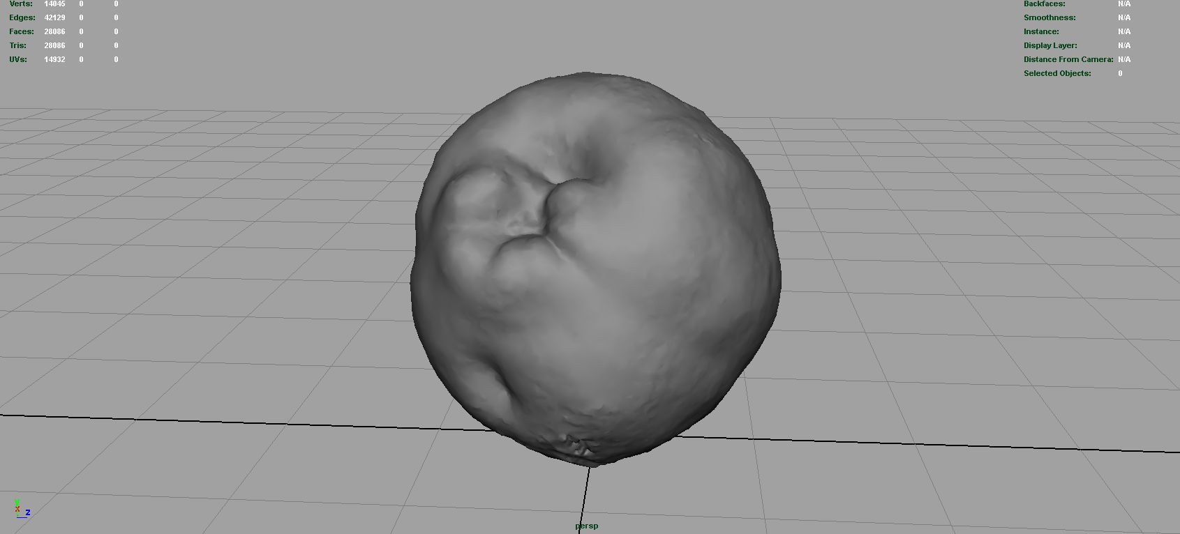 Grapefruit potato Low-poly 3D model_5