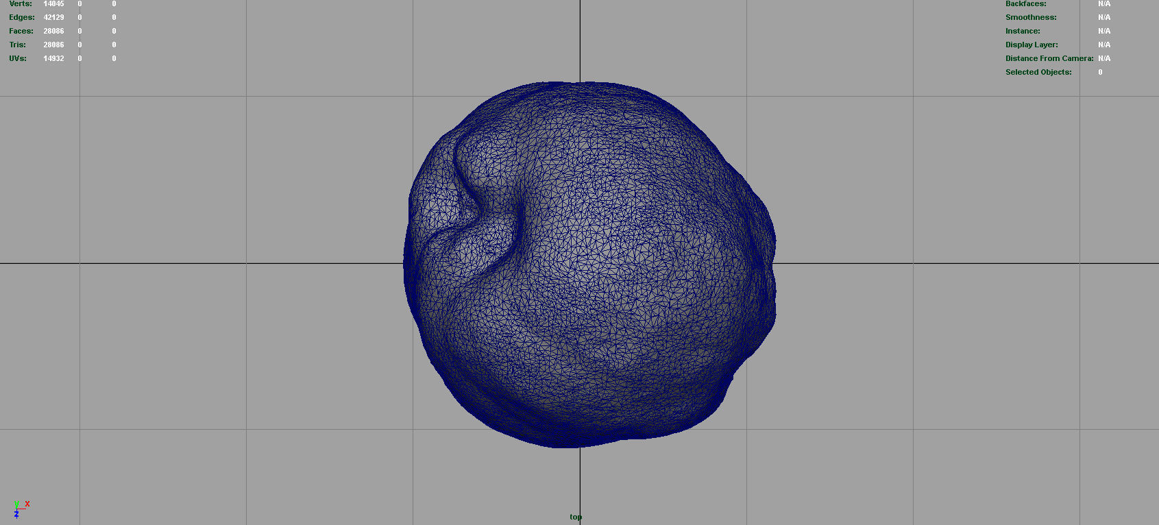 Grapefruit potato Low-poly 3D model_10