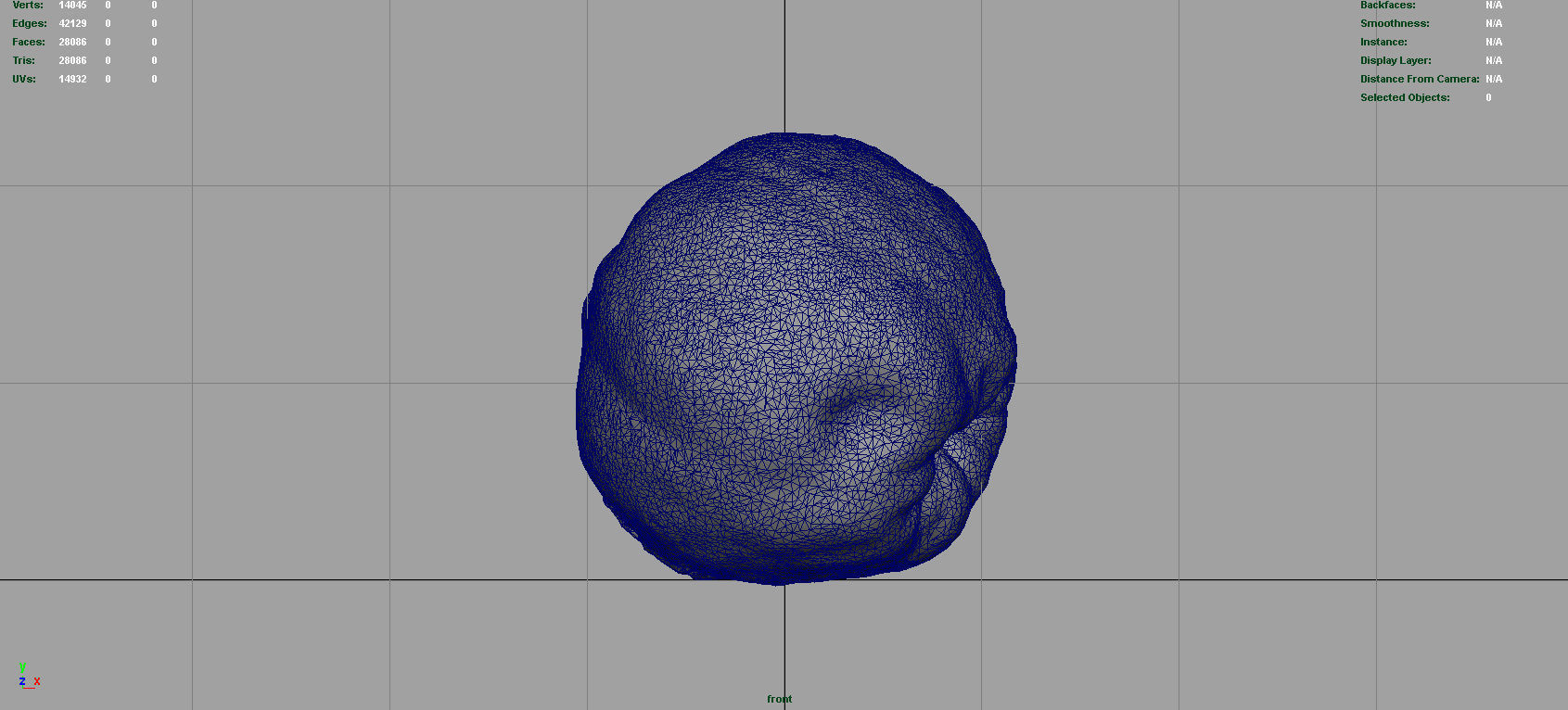 Grapefruit potato Low-poly 3D model_11