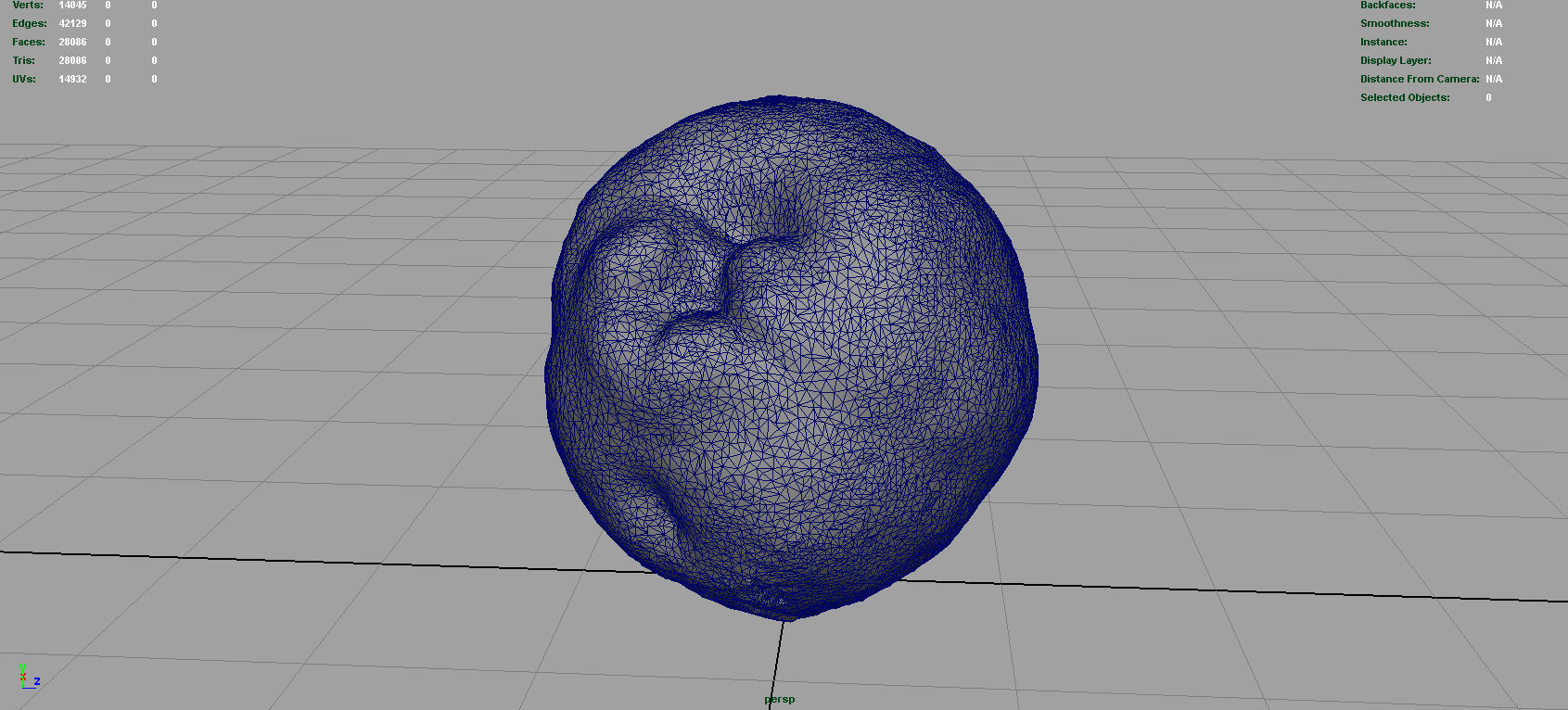 Grapefruit potato Low-poly 3D model_7