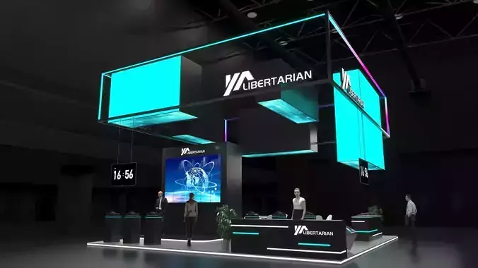 Exhibition Stand Stall Booth Low-poly 3D model