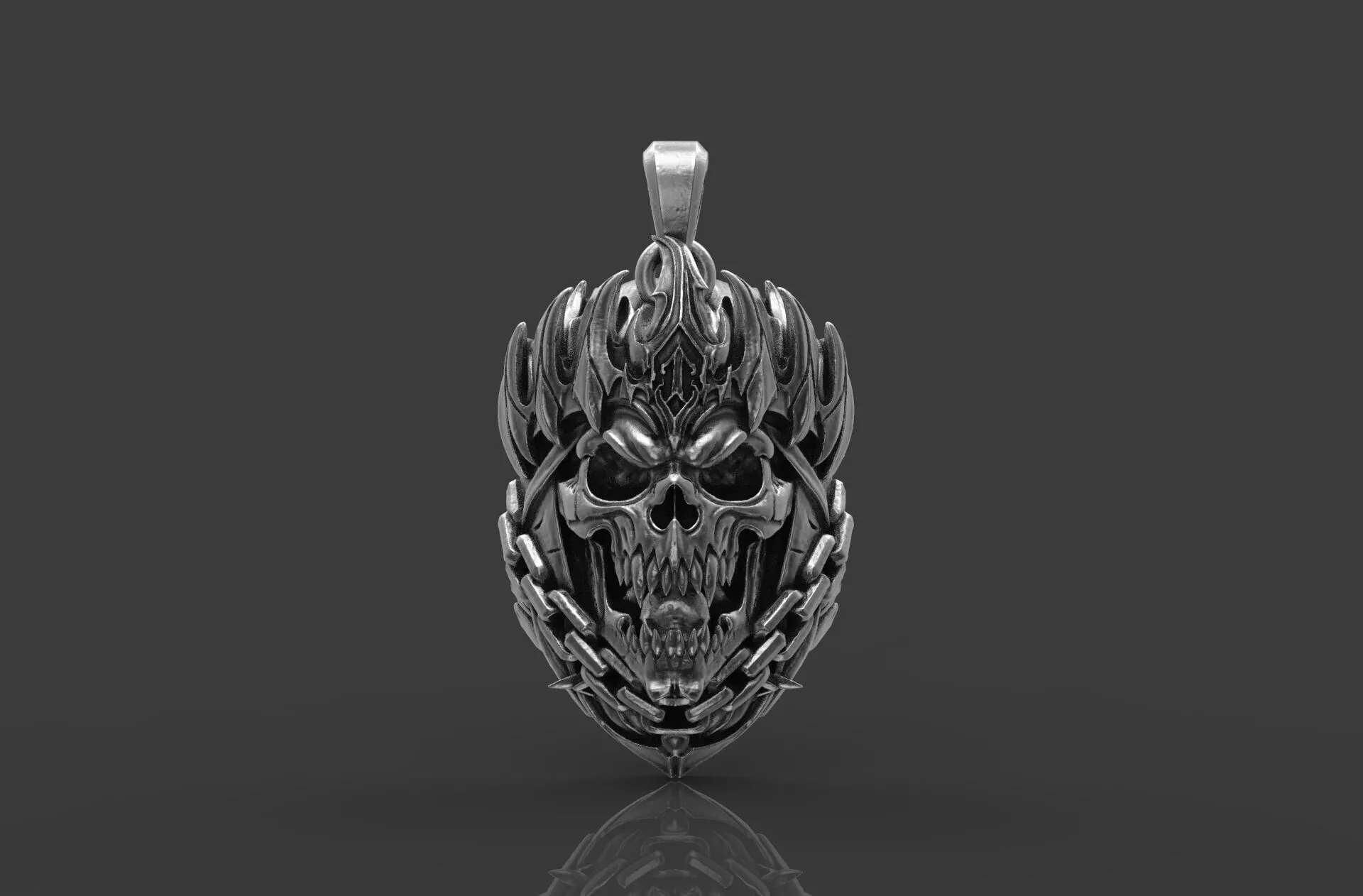 Inferno Warden Skull Pendant 3D print model