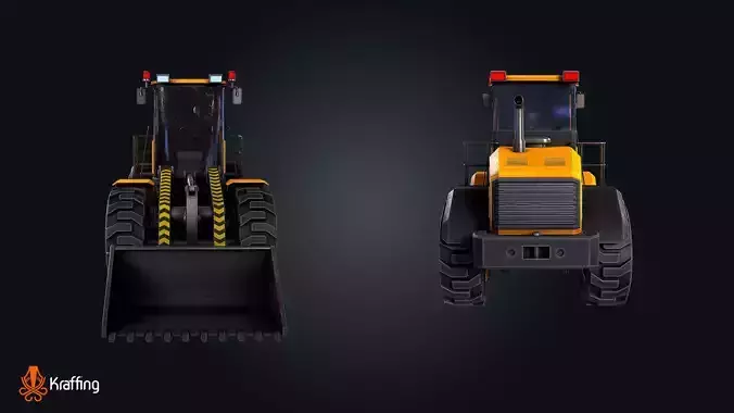 Vehicle Loader V1 Industrial Construction Low-poly 3D model 4