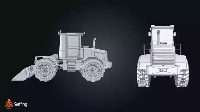 Vehicle Loader V1 Industrial Construction Low-poly 3D model 7