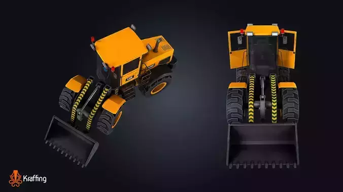 Vehicle Loader V1 Industrial Construction Low-poly 3D model 5