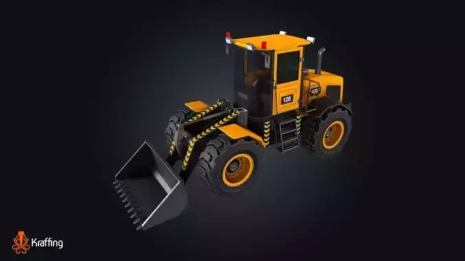 Vehicle Loader V1 Industrial Construction Low-poly 3D model 2