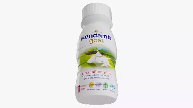 Goat Infant Milk Bottle Packaging 3D model 7