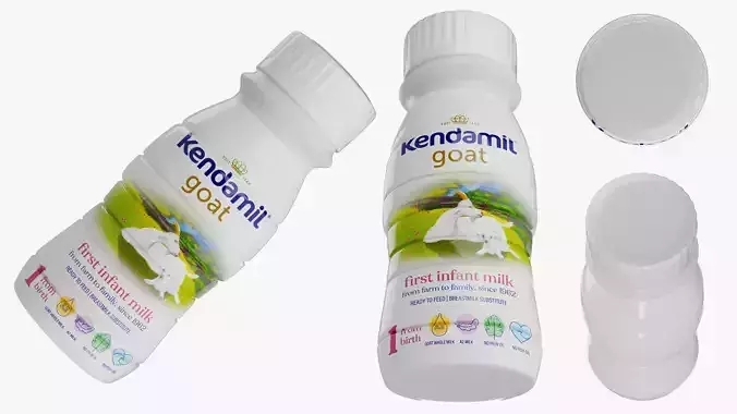 Goat Infant Milk Bottle Packaging 3D model