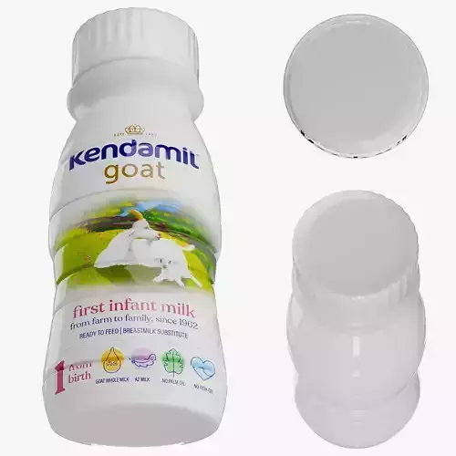 Goat Infant Milk Bottle Packaging 3D model 2