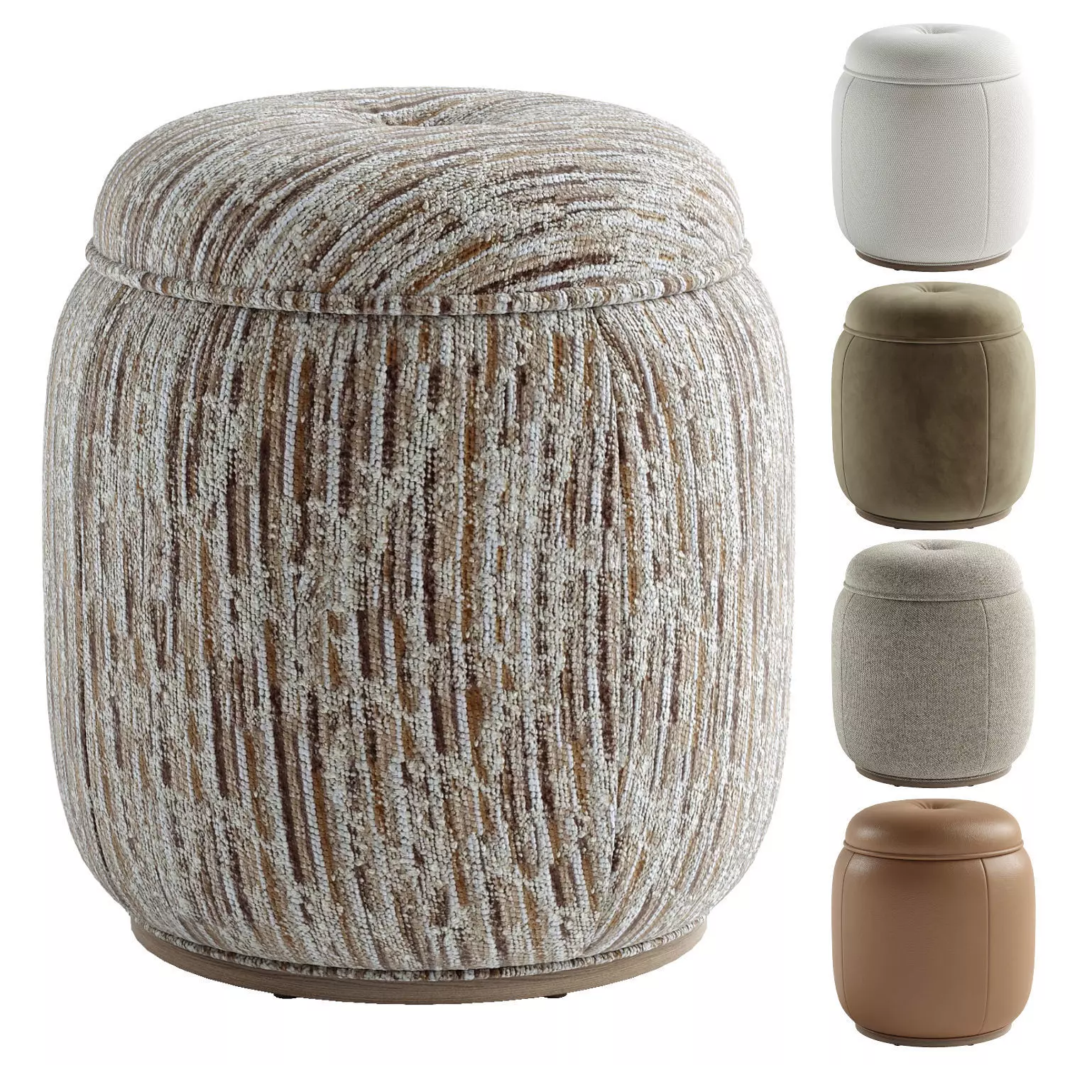 Dialogue Beige Ottoman 3D model