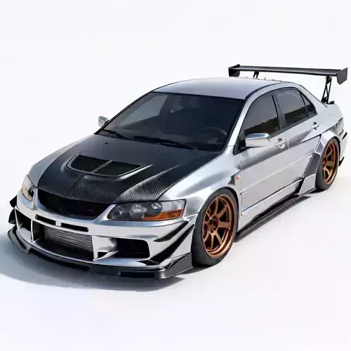 Silver Street Performance Sedan 3D Model