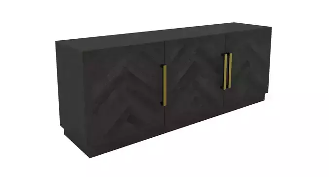 Restoration Hardware- Herringbone Media Console-001 3D model