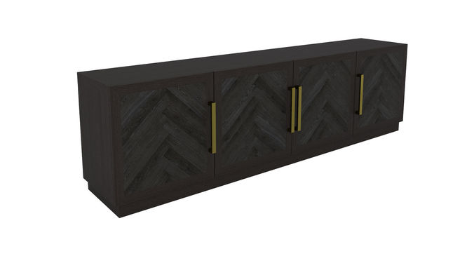 Restoration Hardware- Herringbone Media Console-002 3D model