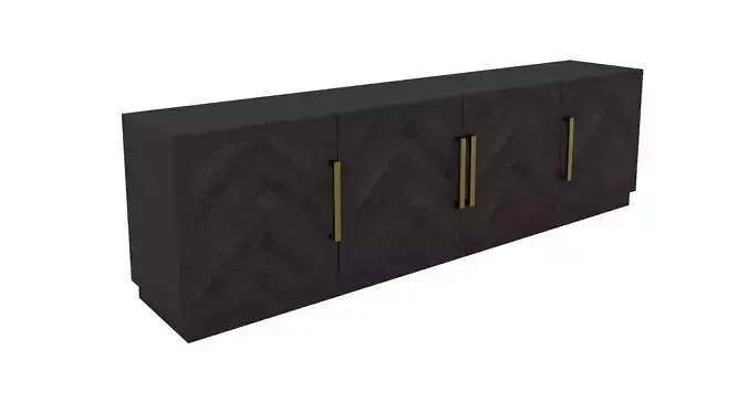 Restoration Hardware- Herringbone Media Console-002 3D model