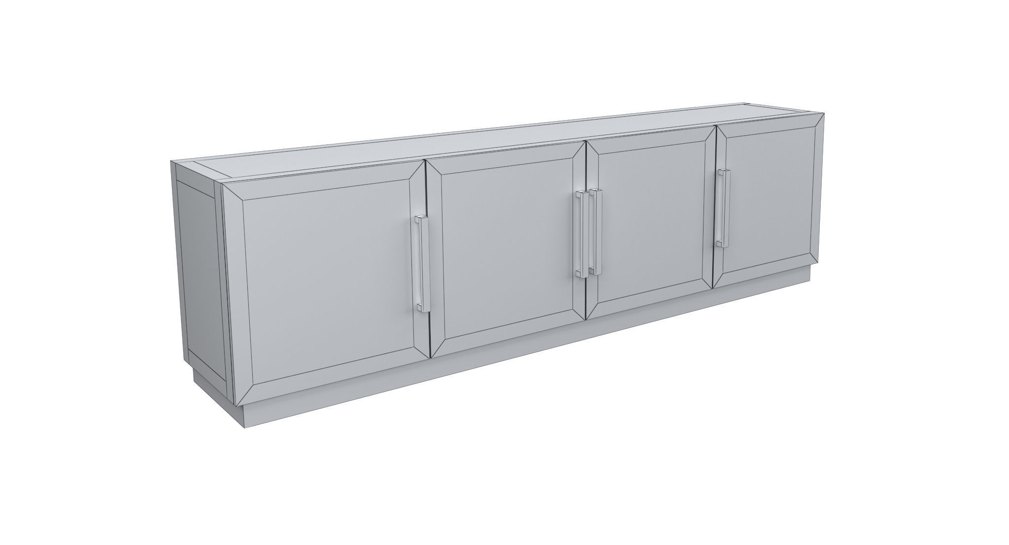 Restoration Hardware- Herringbone Media Console-002 3D model_4