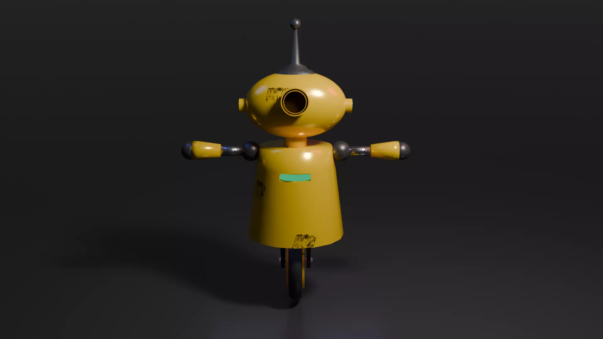 Low-Poly Retro Robot Low-poly 3D model