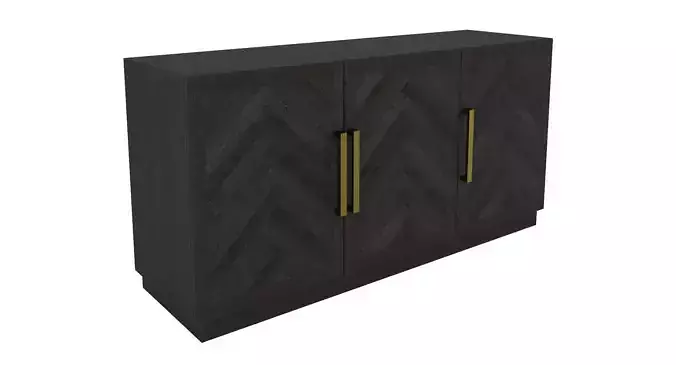 Restoration Hardware- Herringbone Sideboard Cabinet-001