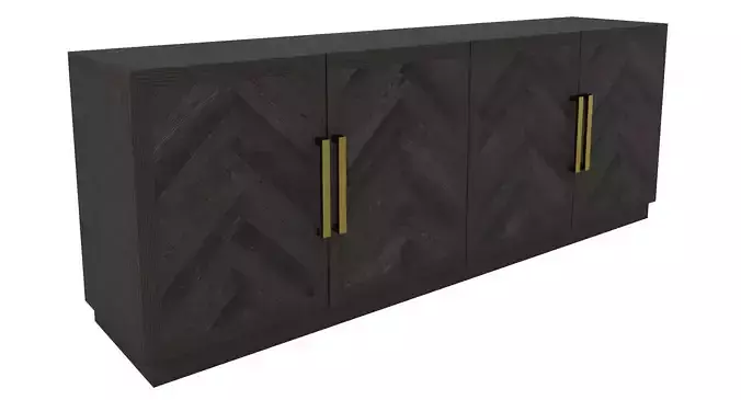 Restoration Hardware- Herringbone Sideboard Cabinet-002