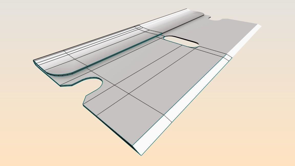 Realistic Single-edge Shaver Low-poly 3D model_11
