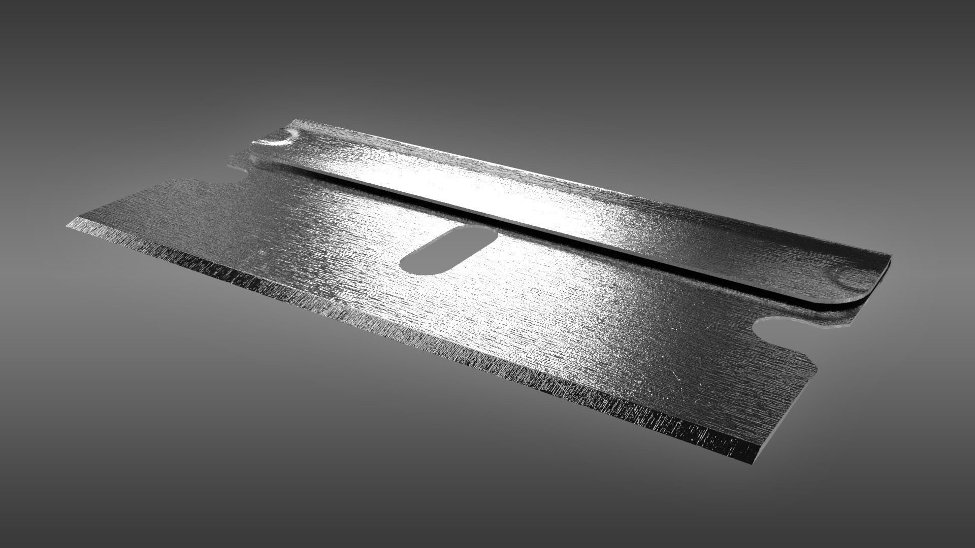 Realistic Single-edge Shaver Low-poly 3D model_6