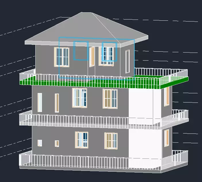 Terrace View Villa 3D print model