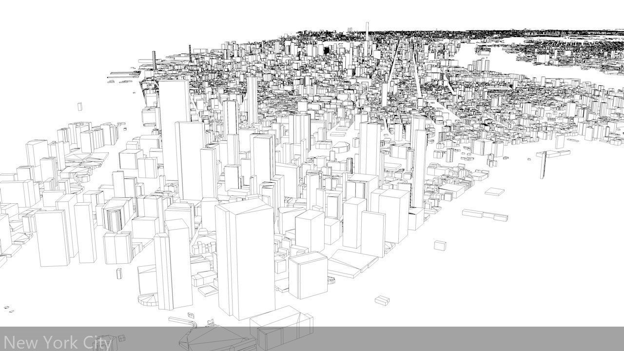 New York City 5 Boroughs Jersey Newark Streets and Buildings 3D model_16