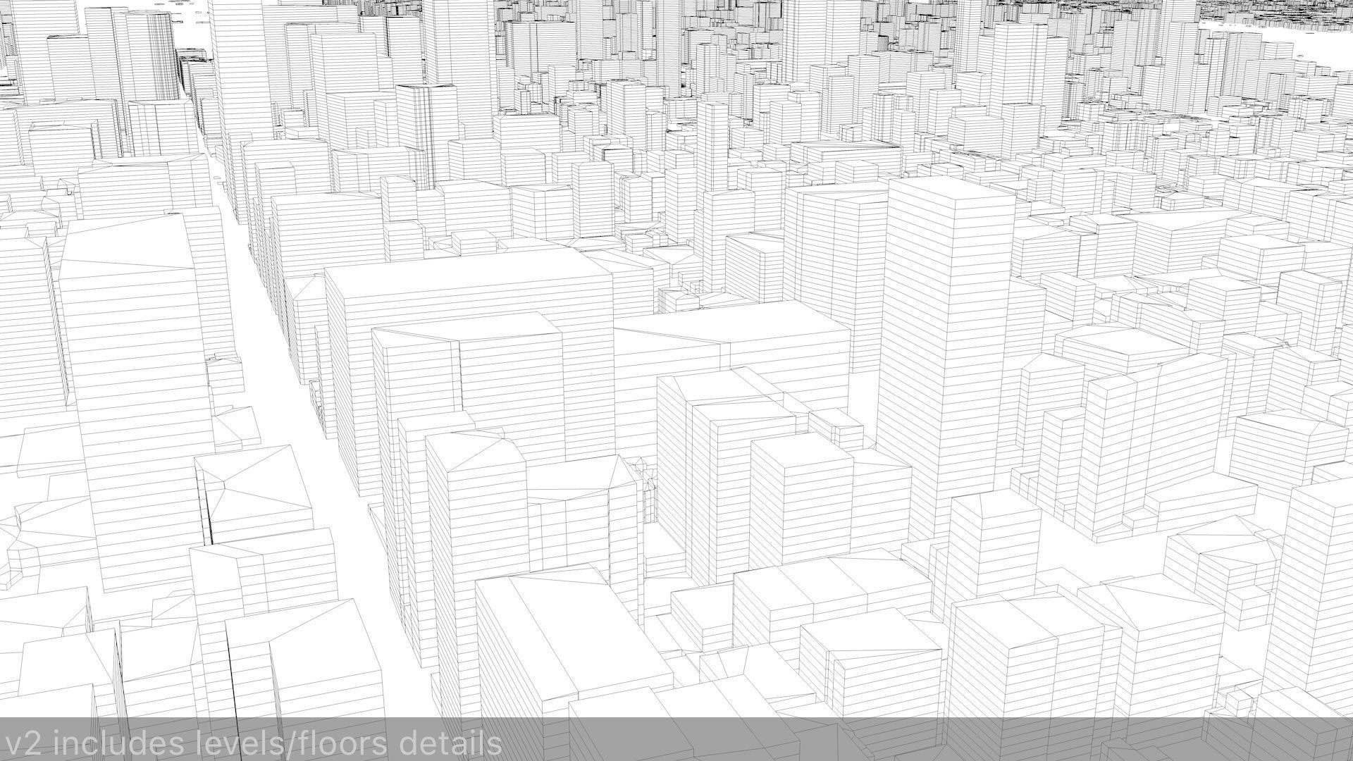 New York City 5 Boroughs Jersey Newark Streets and Buildings 3D model_17