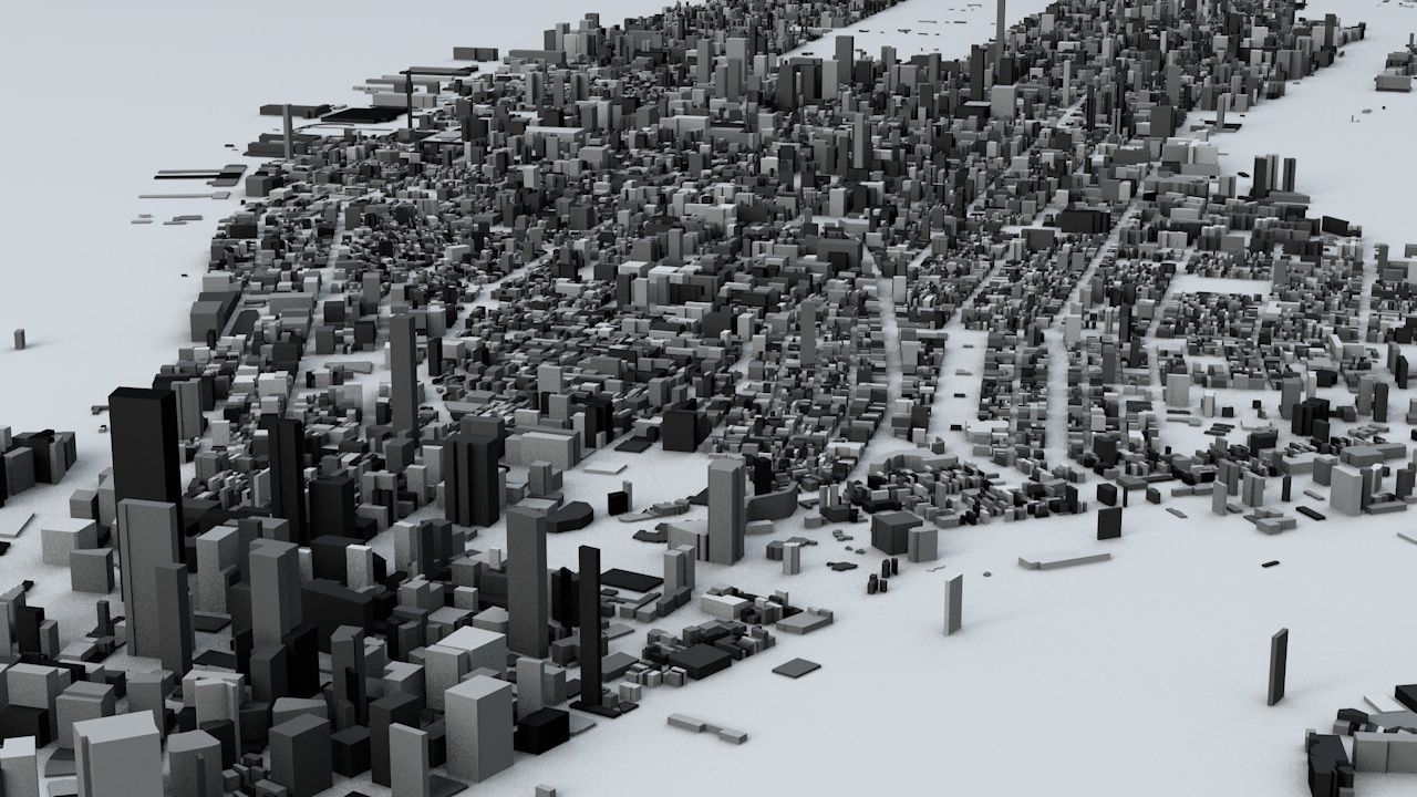 New York City 5 Boroughs Jersey Newark Streets and Buildings 3D model_3
