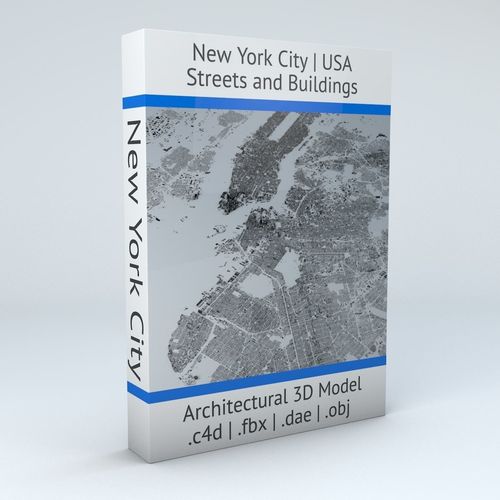 New York City 5 Boroughs Jersey Newark Streets and Buildings 3D model