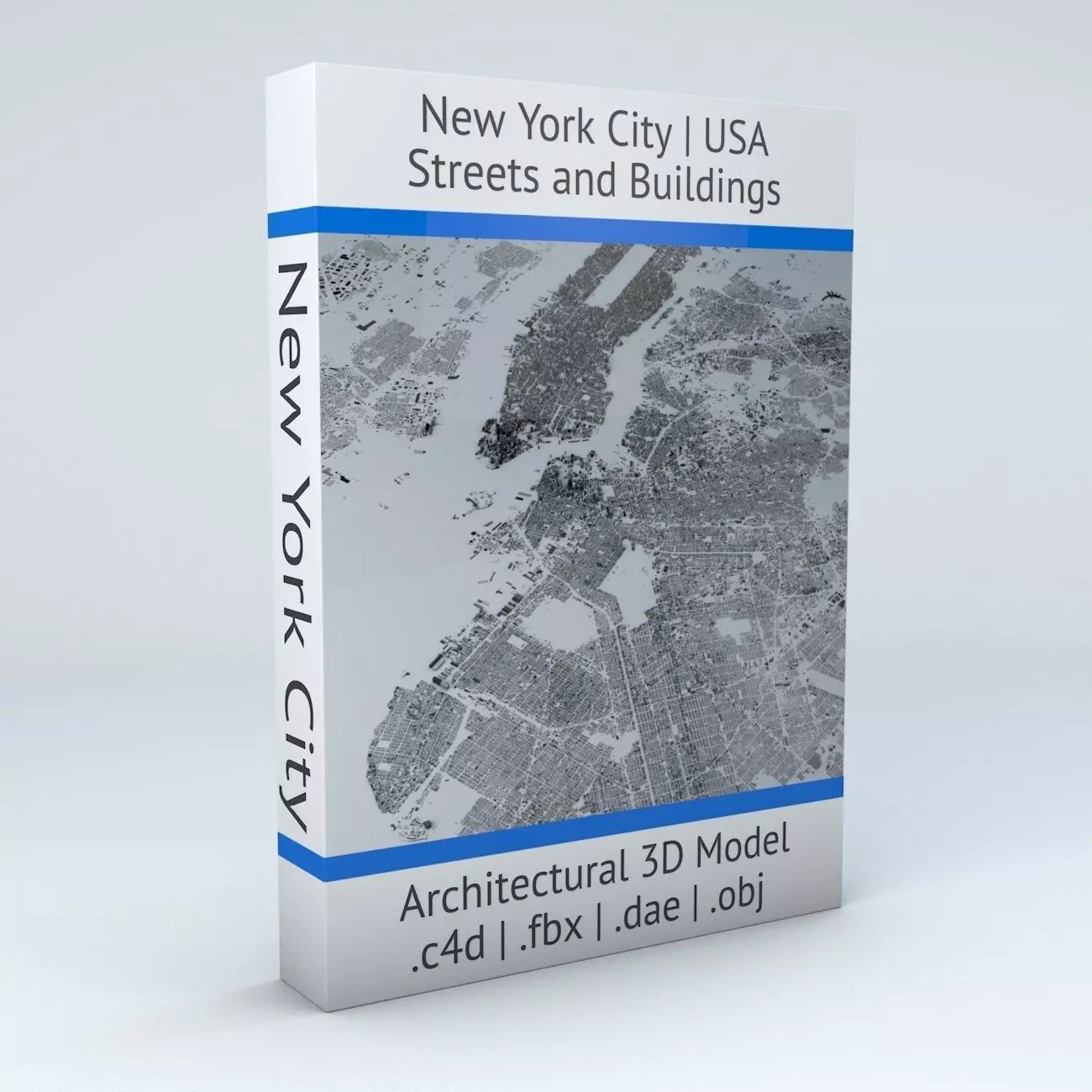 New York City 5 Boroughs Jersey Newark Streets and Buildings 3D model_0