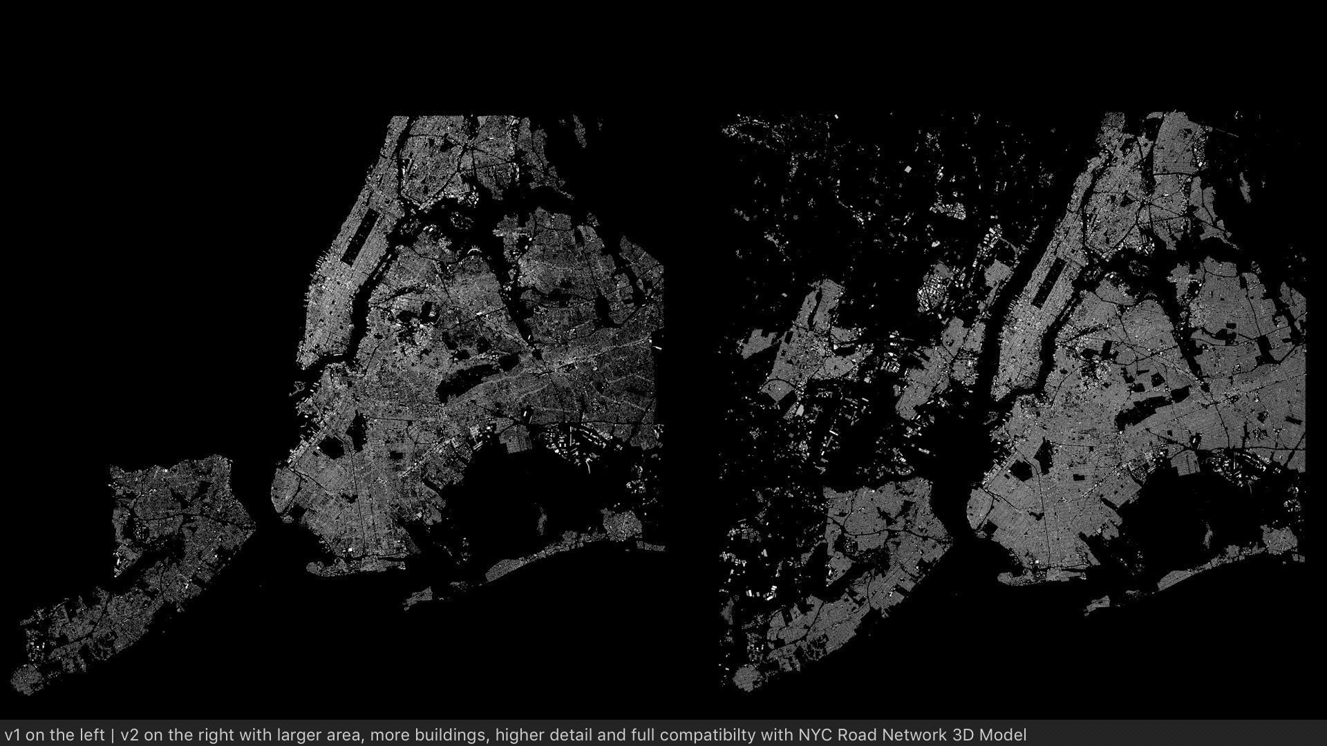 New York City 5 Boroughs Jersey Newark Streets and Buildings 3D model_1