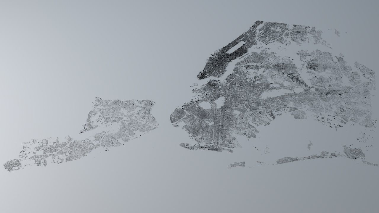 New York City 5 Boroughs Jersey Newark Streets and Buildings 3D model_7