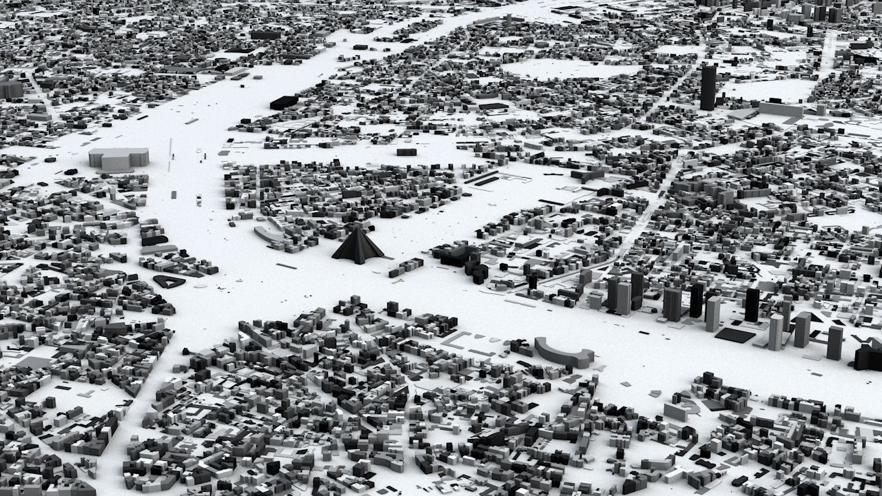 Paris Streets and Buildings 3D model_2