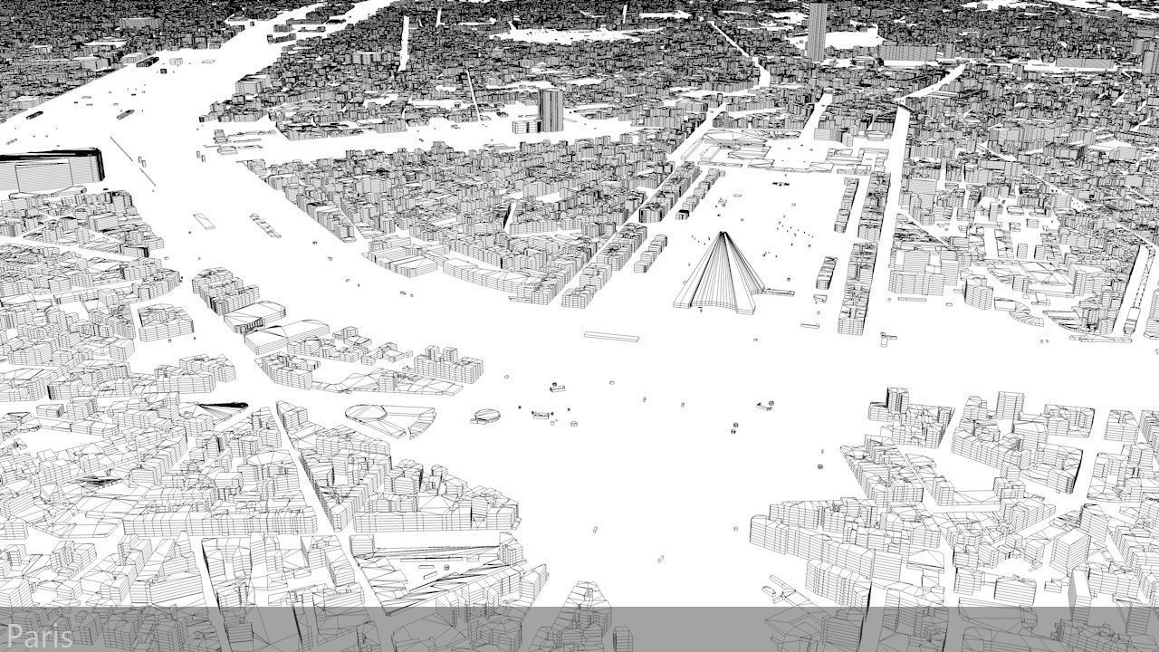 Paris Streets and Buildings 3D model_22