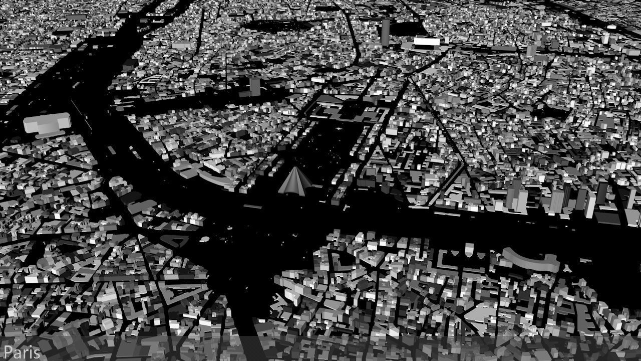 Paris Streets and Buildings 3D model_15
