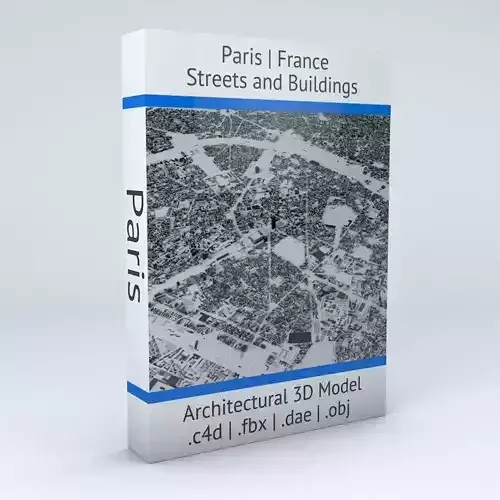 Paris Streets and Buildings 3D model