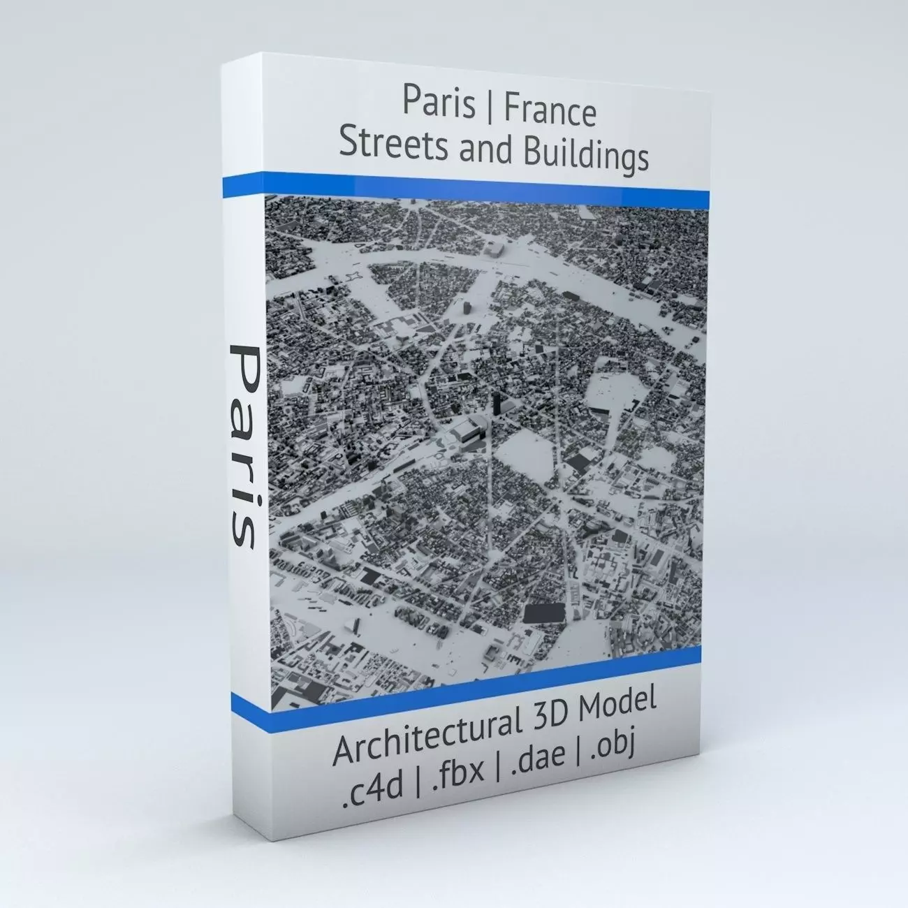 Paris Streets and Buildings 3D model_0