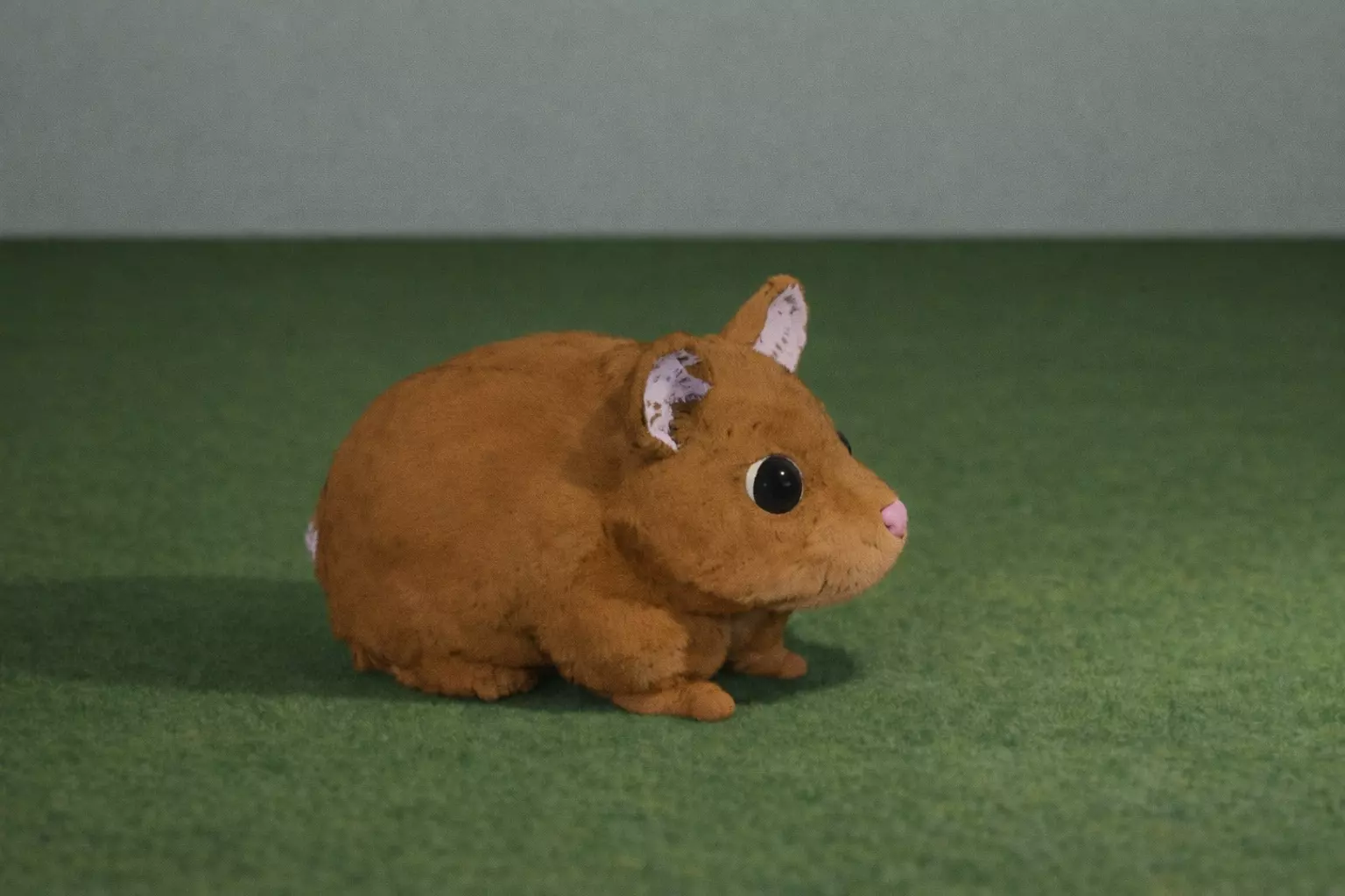 hamster with fur Hair midpoly 3D model